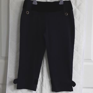 Dolce & Gabbana Black Buttoned Capris